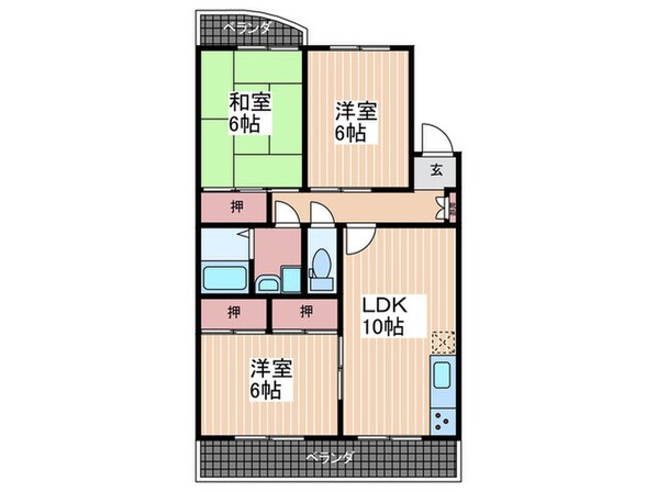 ソシア上土井Ⅲの物件間取画像